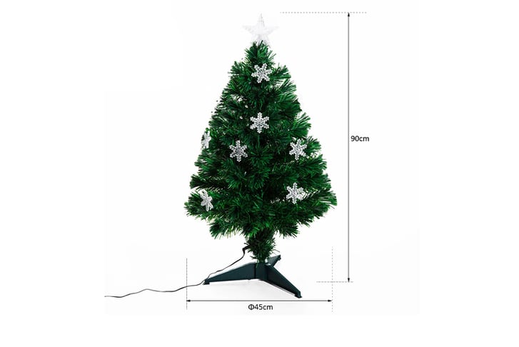 3FT-Green-Fibre-Optic-Artificial-Christmas-Tree-Xmas-Colourful-LED-Scattered-Tree-with-Snowflakes-Ornam-4