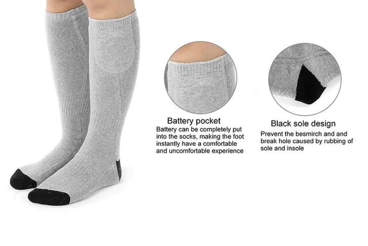Rechargeable Electric Unisex Heated Socks Deal - Wowcher