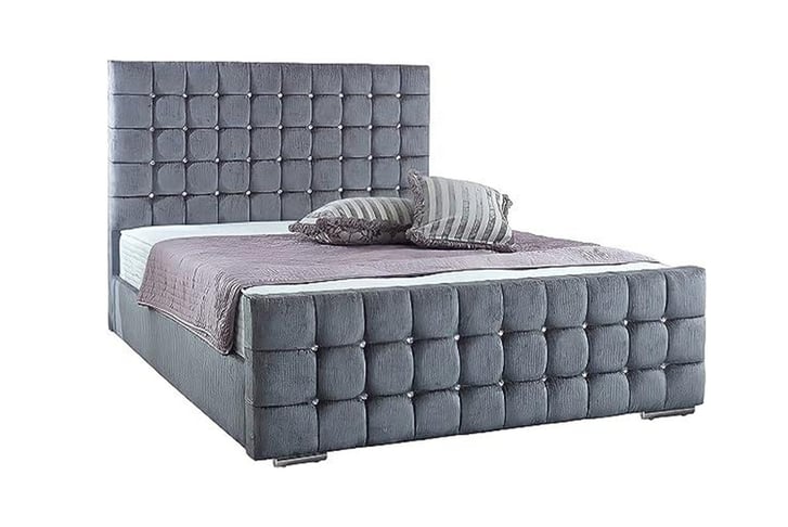 Royal-Grey-Cube-Bed-with-Plush-Velvet-Fabric-2