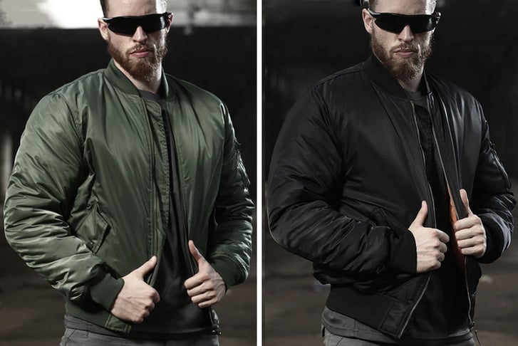 Mens black winter outlet bomber jacket