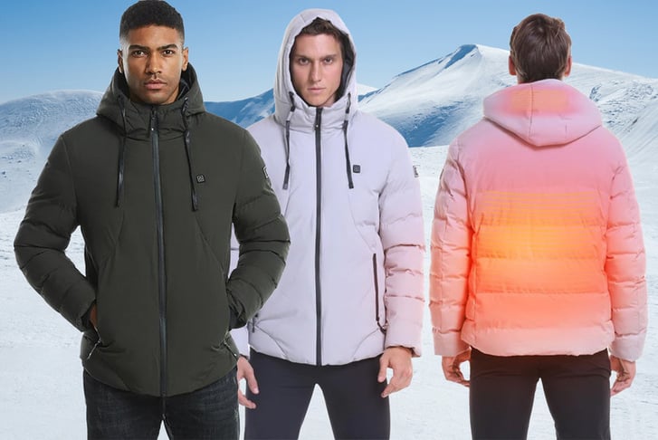 Heated winter jacket mens deals