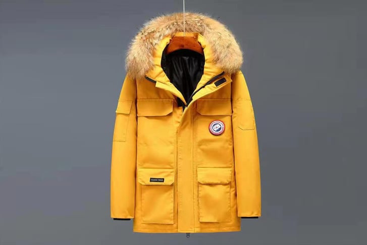 Canada goose red jacket yellow hotsell