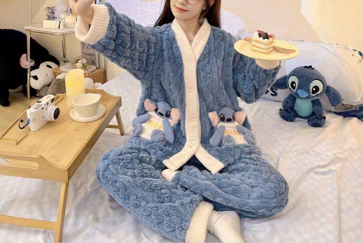 Lilo & Stitch Inspired Flannel Pyjama Set Deal - Wowcher