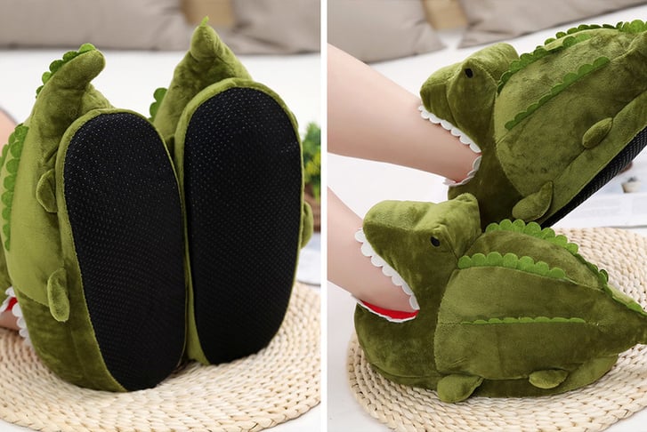 Soft-Plush-Shark-and-Dinosaur-Slippers-4