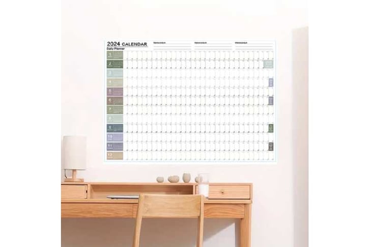 Year 2024 365 Days Wall Calendars Yearly Planner Wowcher