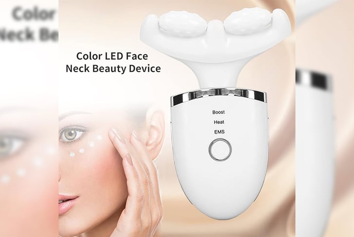 LED Light Therapy Microcurrent Facial Massager Deal Wowcher