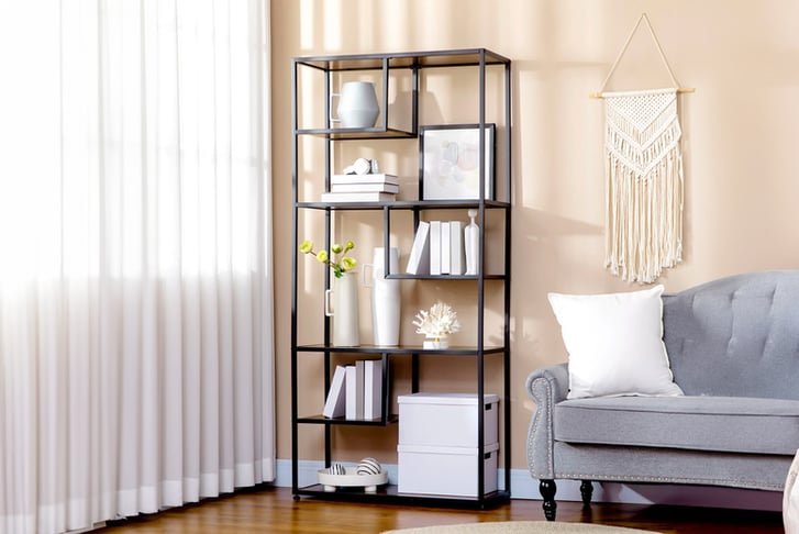 Industrial-Bookcase-Shelf-7-Tier-Metal-Shelves-1