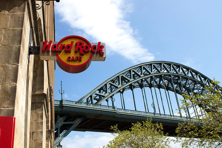 2-Course Dining for 2-4 at Hard Rock Cafe, Newcastle - Unlimited Prosecco, Wine or Beer