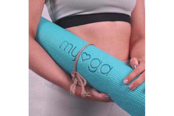 MYGA Yoga Starter Kit Yoga Mat Block and Strap Turquoise Pilates Workout Gym