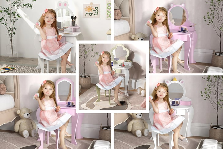 Kids-Vanity-Table-with-Mirror-and-Stool-1