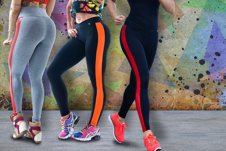 Beautyfit - High Waisted Women's Stripe Gym Yoga Pants