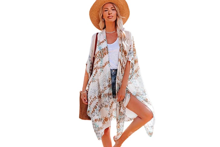 Women-Cover-up-Half-Sleeve-Open-Front-Printed-Loose-Summer-Cardigan-2