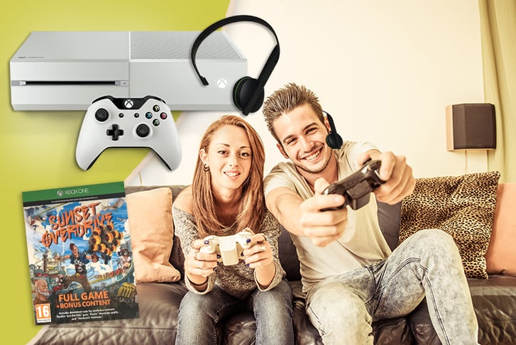 Xbox One, Wireless Controller, Headset & Sunset Overdrive