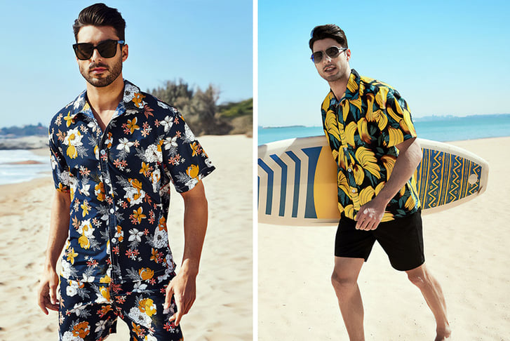 Men's-Hawaiian-Short-Sleeve-Shirts-Suits-1