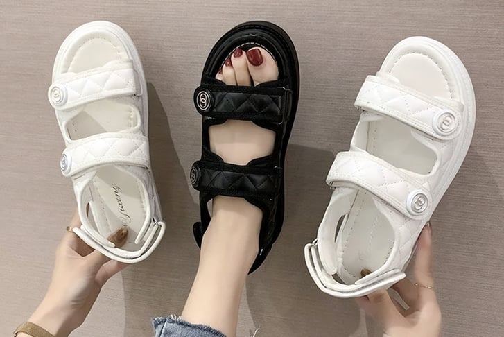 Women's-Chanel-Inspired-Faux-Leather-Sandals-2