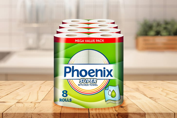 33011897-Phoenix-Super-Multi-Purpose-Kitchen-Paper-Towel-600-Super-Absorbent-Sheets-(8-Count)-1