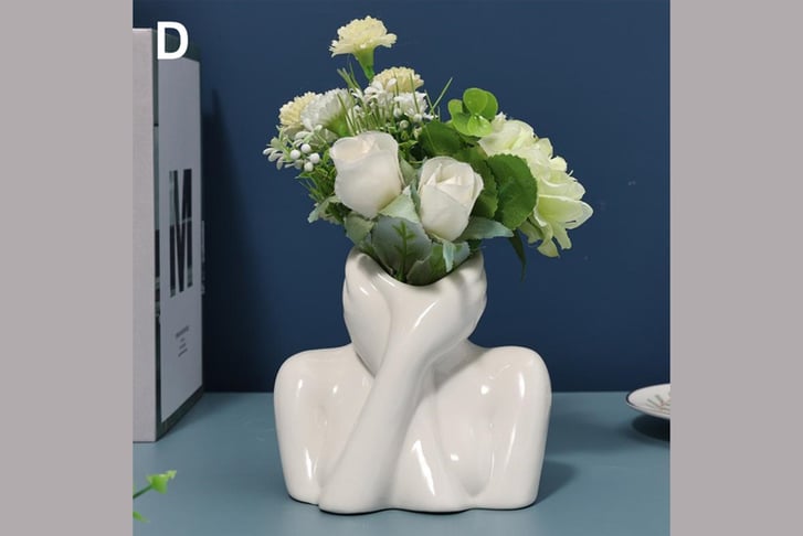 QUIRKY-Ceramic-White-Female-Head-Vases-7