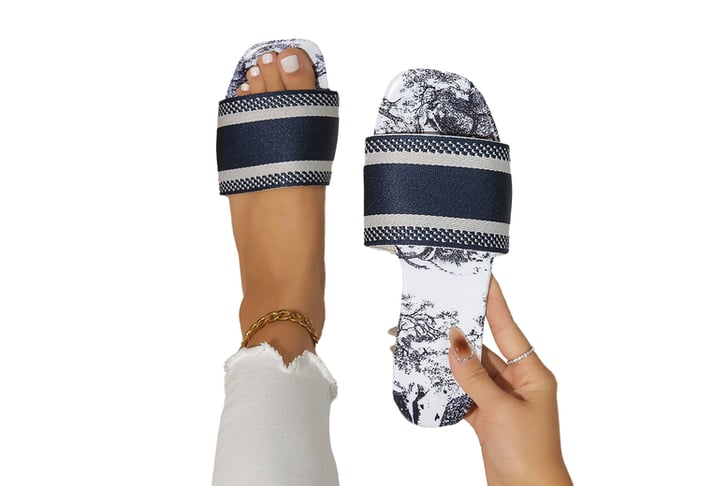 Women’s-Dior-Inspired-Open-Toe-Flat-Sandals-6