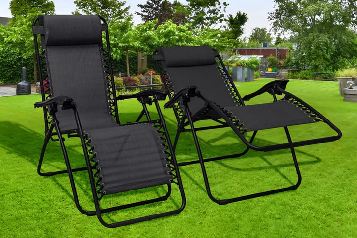 Zero Gravity Grey Garden Reclining Sun Lounger Deal - Wowcher