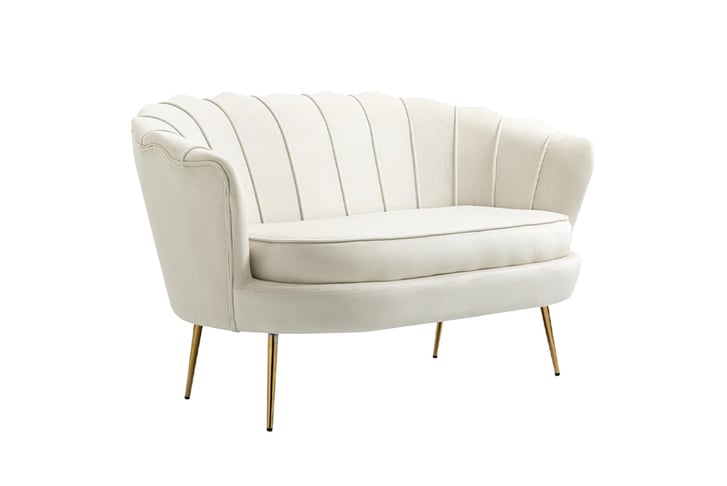 HOMCOM-2-Seater-Velvet-Loveseat-with-Gold-Legs-2