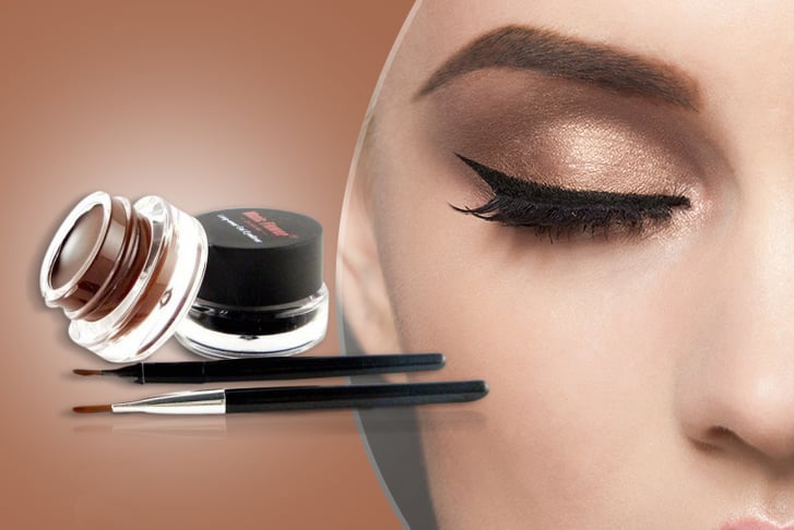 Salonboxed- Gel liners and brushes Black and Brown