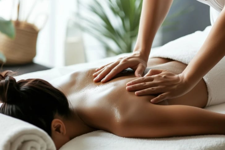 5* Spa Day: Choice of Massage, Spa Access, Bubbly & Voucher - Bank