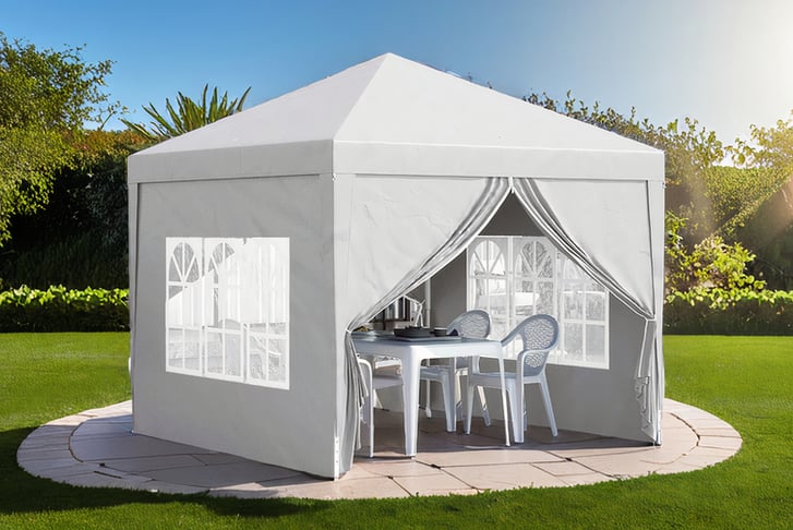 3m x 3m Pop-Up Weather-Resistant Garden Gazebo - 6 Colours