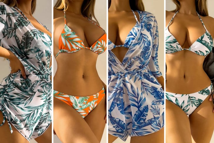 3PCS-SET-Tropical-Print-Halter-Triangle-Bikini-1