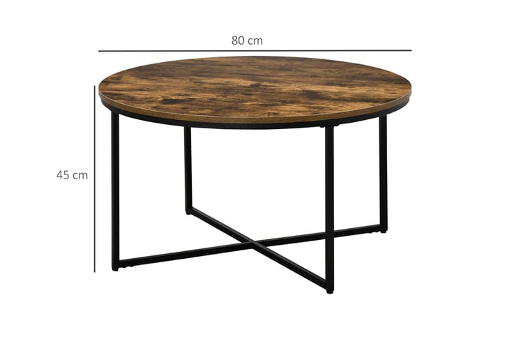 HOMCOM-Coffee-Table-Industrial-Round-Side-Table-5