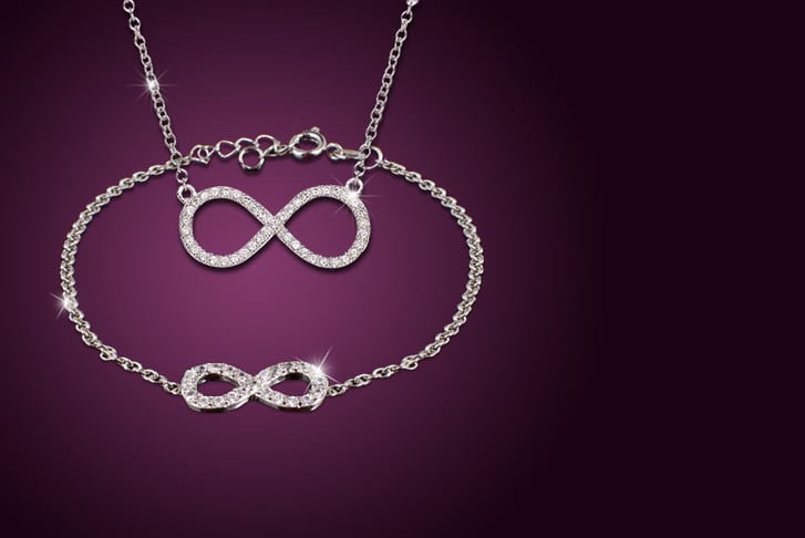 Jewel Unique - infinity bracelet 10 - infinity bracelet + necklace set-p2