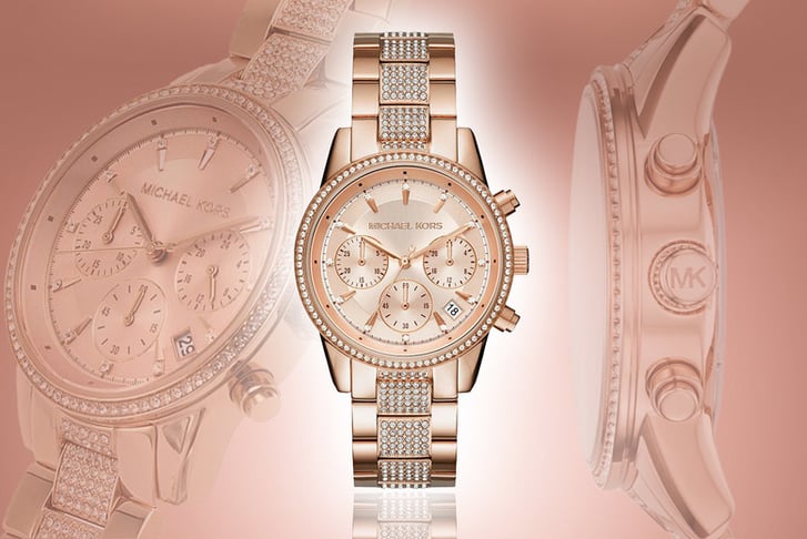 Michael kors ritz chronograph watch best sale