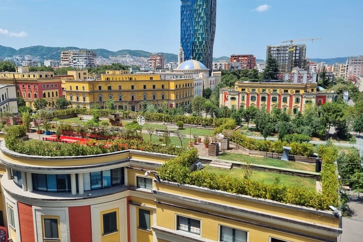 View of the city of Tirana