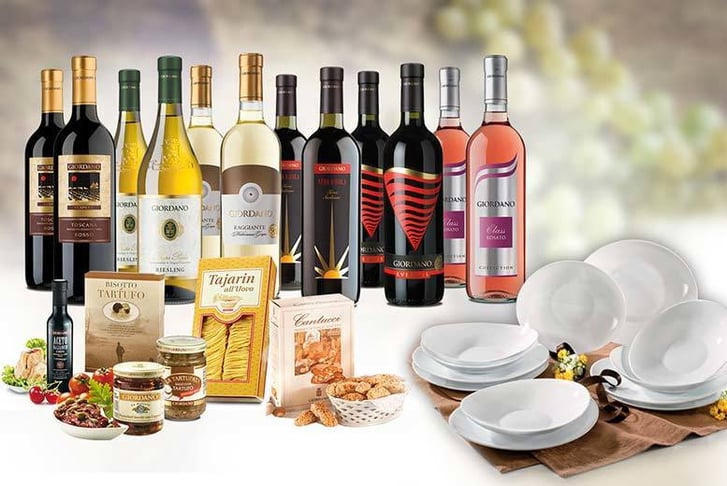 giordano-wines---12-Bottle-Italian-Wine-and-Food-Hamper-and-12pc-Dinner-Set