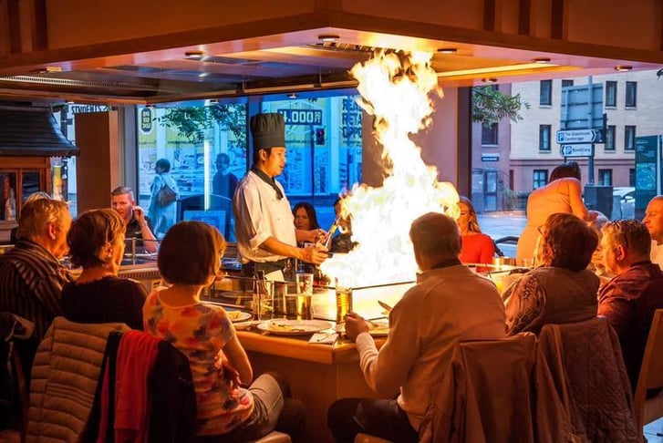 Sapporo Teppanyaki: Two Course Dining with a Drink Each for 2-6 - Merchant City