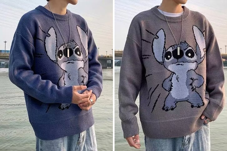 Stitch-Inspired-Long-Sleeve-Knitted-Vintage-Sweater-1