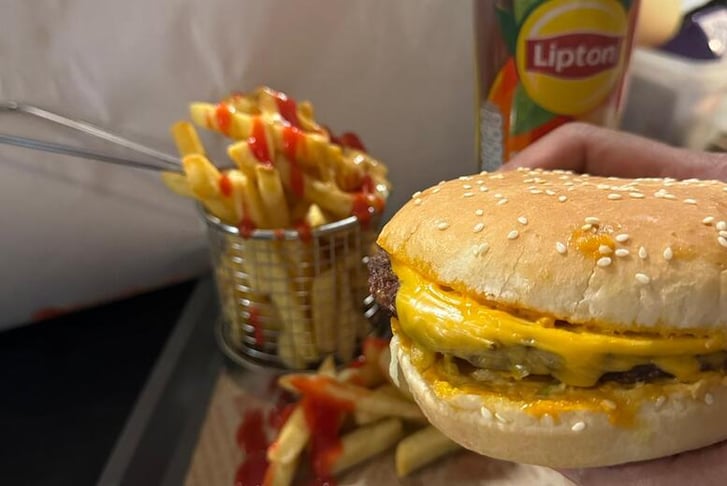 Choice of Burger with Fries & Soft Drink at Eatacos - London