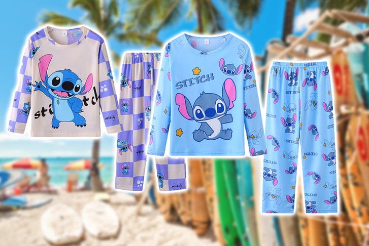 Cute-Stitch-Inspired-2-Piece-Children's-Pajamas-1