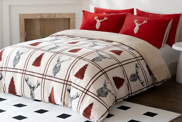 Christmas-Theme-Teddy-Bear-Fleece-Duvet-Set-2