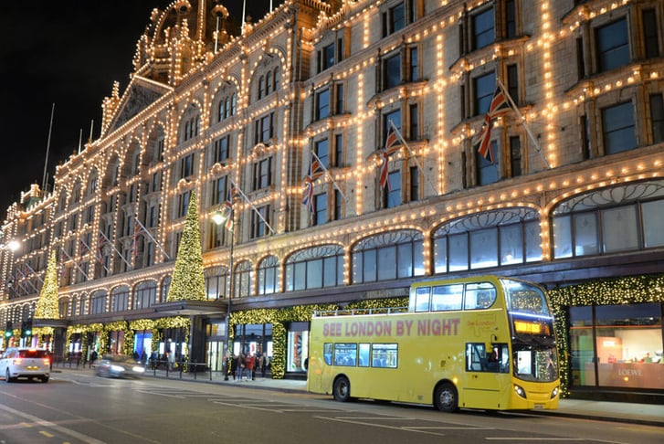 Christmas Lights Open Top Bus Tour by Night- Child/Adult Tickets