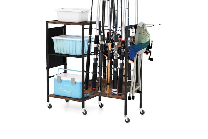 Fishing-Rod-Rack-&-Fishing-Gear-Tackle-Cart-2