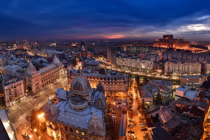 Bucharest panoramic view skyline , Romania