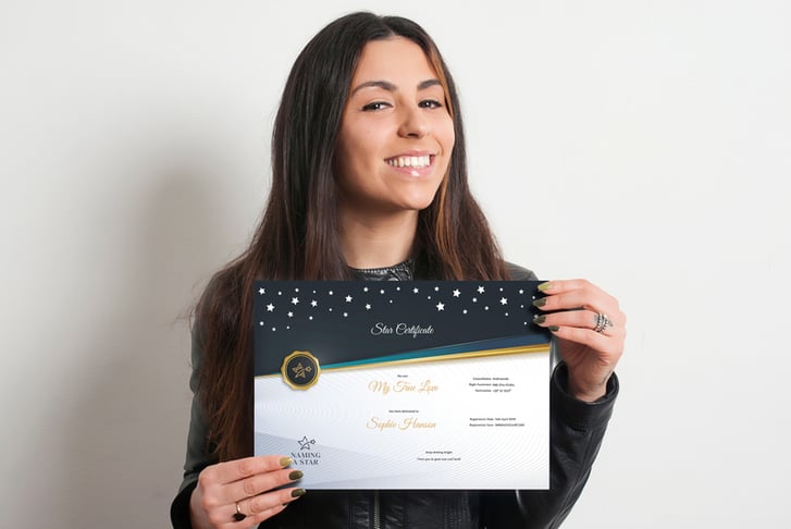 Name a Star - With Personalised Star Certificate, Star Registration Pack & More!