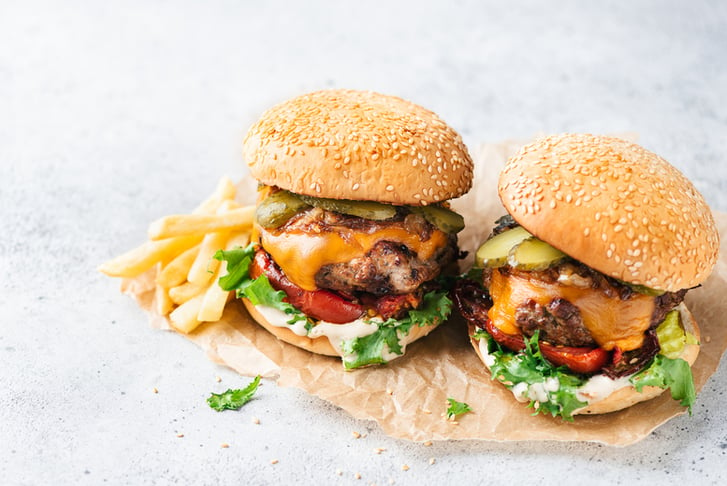 Burger, Fries & Soft Drink for 2