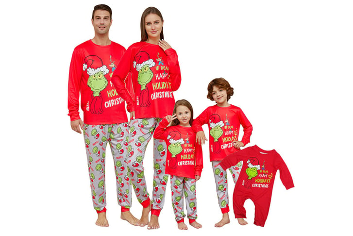 Grinch-Printing-Matching-Family-Christmas-Pajama-Set-2