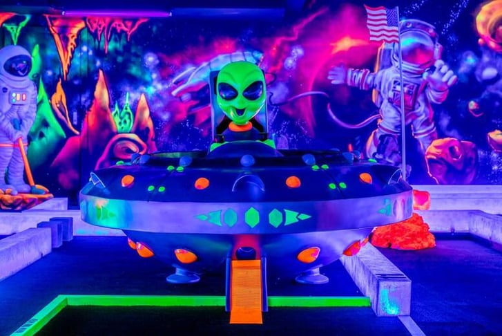 Glow-in-the-Dark Mini Golf & Slushies