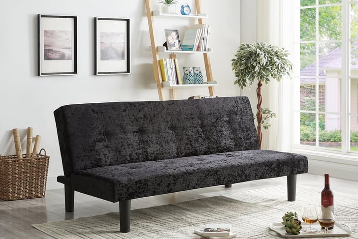 spencer black Crushed Velvet