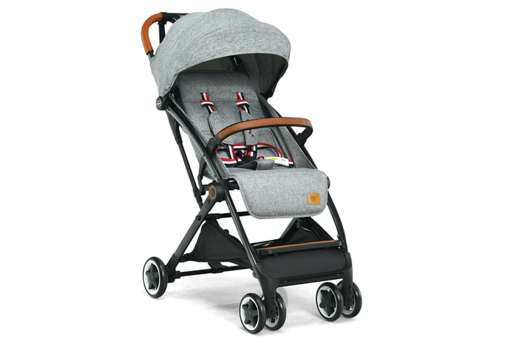 Folding-Pushchair-with-Adjustable-Backrest-and-Footrest-2