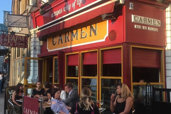 Spanish Dining & A Glass of Beer OR Sangria OR Wine for 2 at Carmen Tapas 3