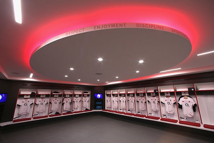 The_new_look_England_changing_room_at_Twickenham_Stadium_featuring_rugby's_core_values