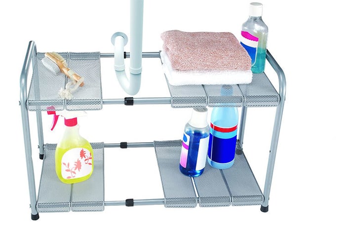 funky-buys-2-Tier-Expandable-Under-Sink-Shelf